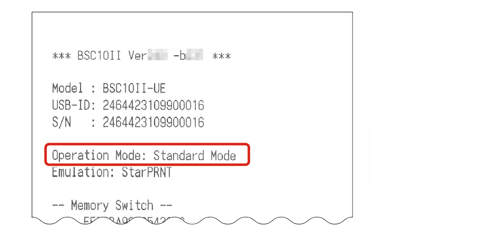 印表機機型顯示於，自我測試列印頁表頭 "Model:" 開頭的資訊中。