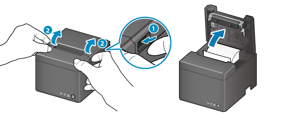 鉤住上蓋兩側凹槽，向上掀開上蓋。