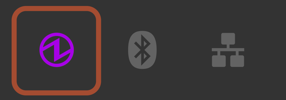 電源 LED 燈閃爍洋紅色 ( 每間隔 2 秒，閃 １次 )。