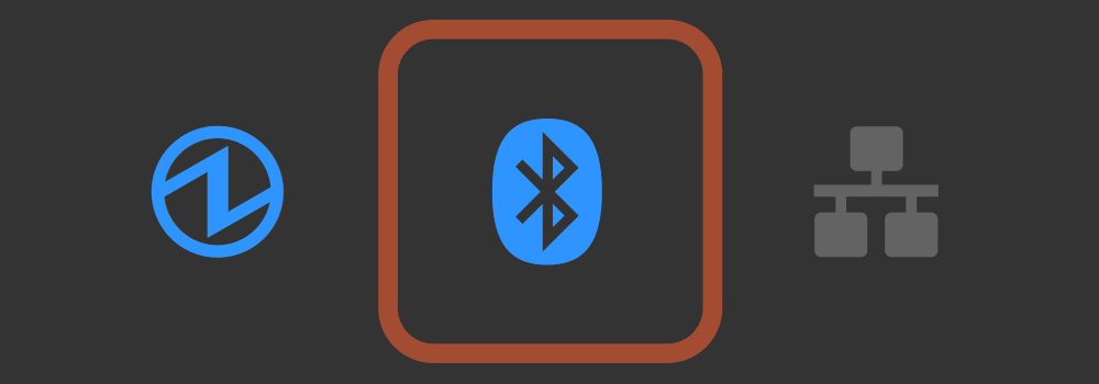 藍芽 LED 燈亮起藍色。