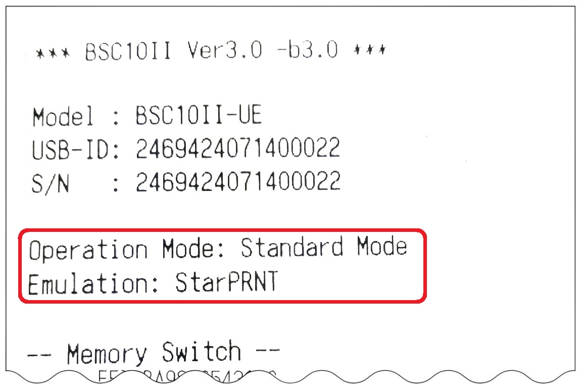 BSC10II Standard 操作模式